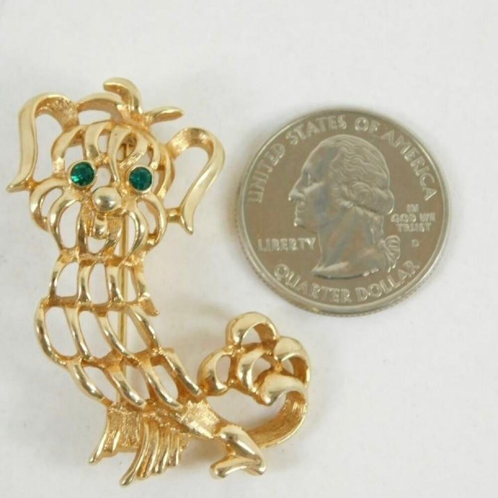 Vintage Avon Filigree Puppy Dog Brooch